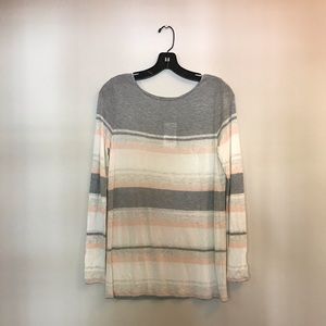 Vince relaxed long sleeve round neck top tee